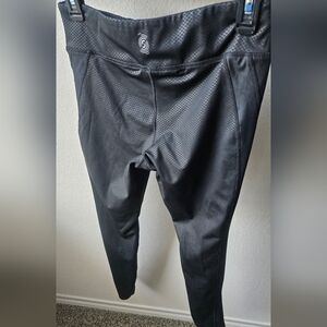 Black Textured Pants